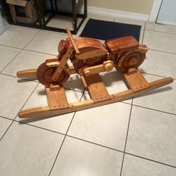 Handcrafted Kids Motorcycle Rocker