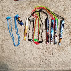 collectable pens on lanyard