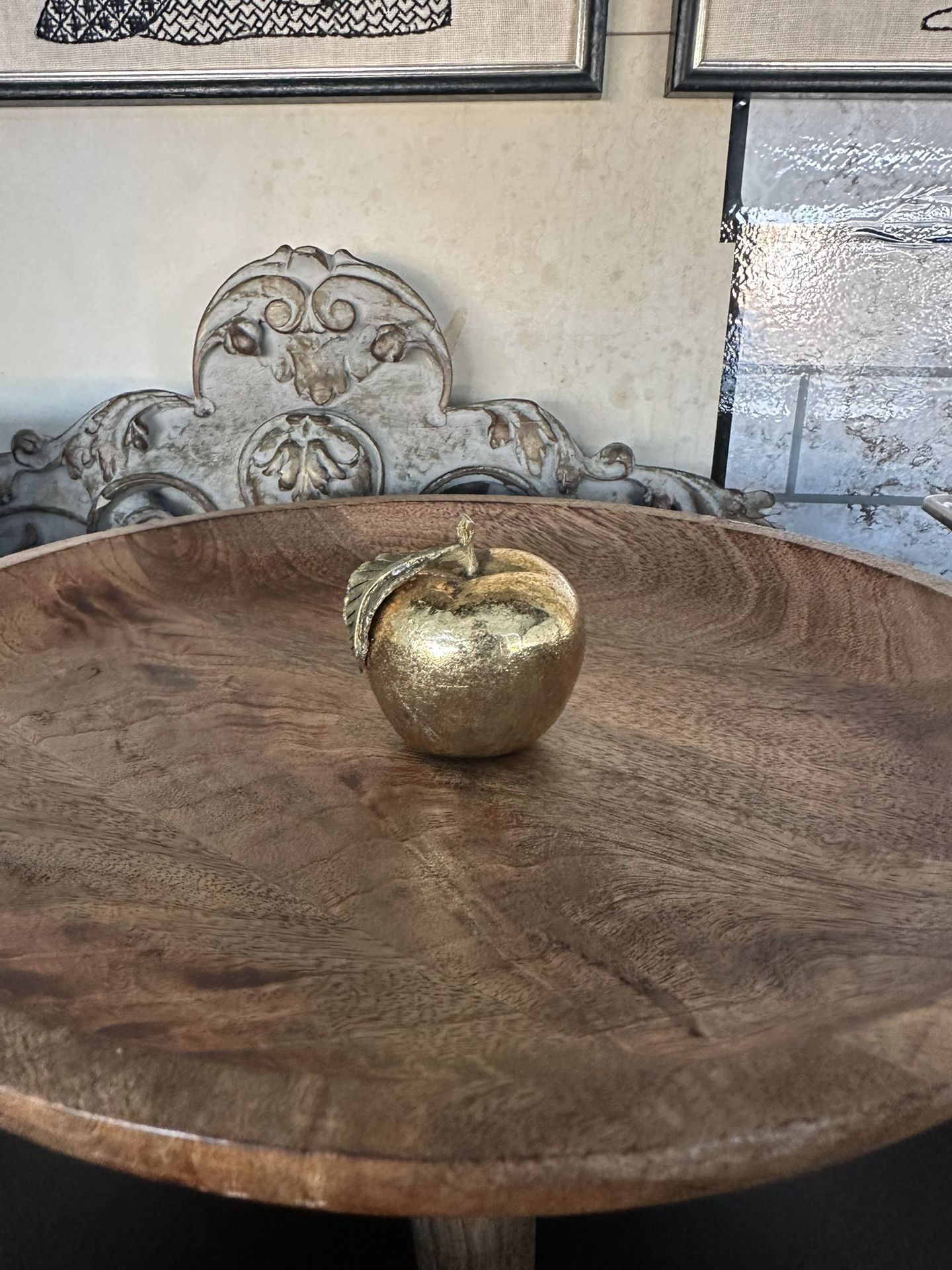 MCM Vintage Brass Apple Paperweight 2-3 Inches