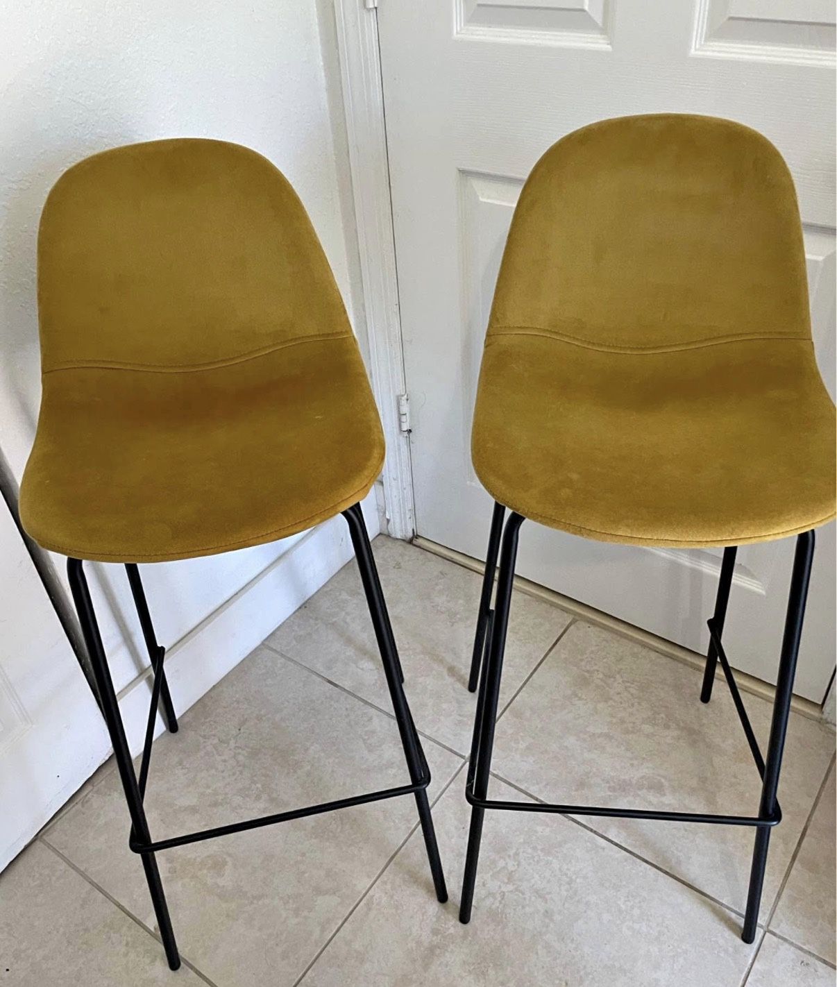 Suede Bar Stools
