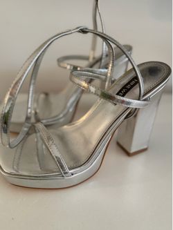 NINE WEST sandals silver size 6.5