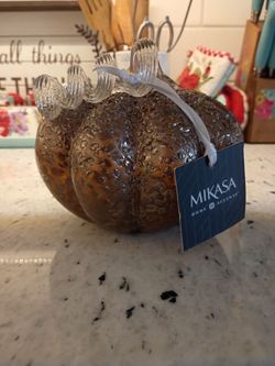 Mikasa Gold Glass Pumpkin