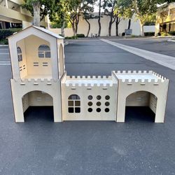 Extra Large Rabbit Hideout, Wooden Rabbit Houses and Hideouts, Large Wooden Rabbit Castle Bunny Hideout, Spacious Breathable Hideouts for Indoor Bunni