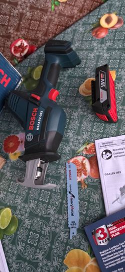 BOSCH  18-VOLT  LITHIUM-ION  CORDLESS  VARIABLE SPEED  RECIPROCATING  SAW  WITH  (1)-2.0AH BATTERY