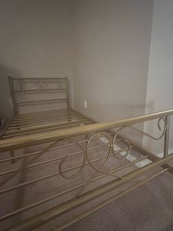 Bronze metal bed frame twin , x2
