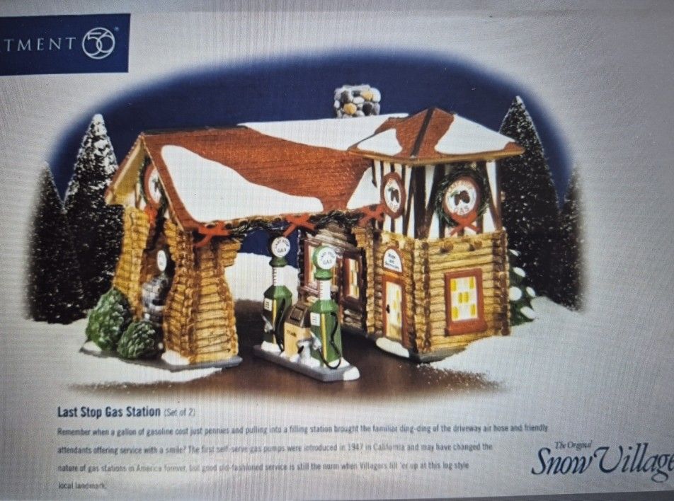 Christmas Department 56 Last Stop Gas Station