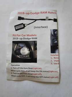 2019 - 2024 Auto Stop/Start Eliminator
