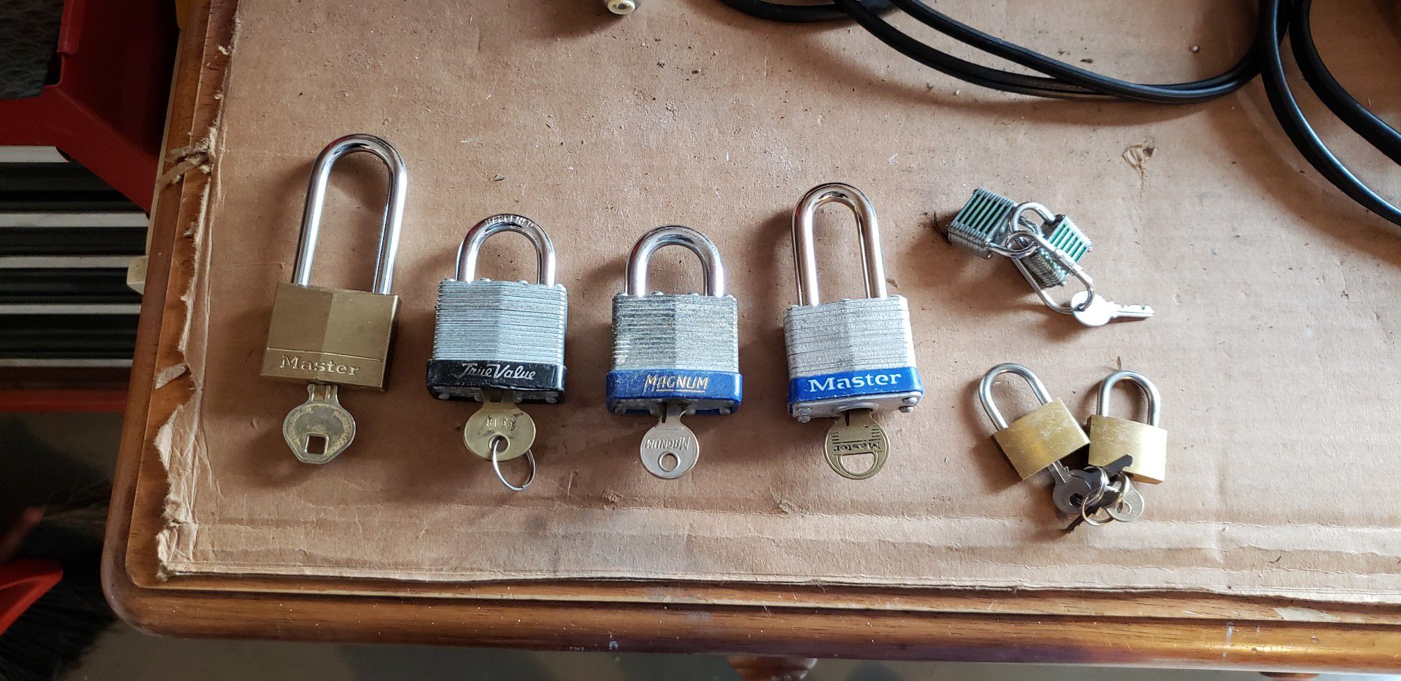 Multiple locks with keys