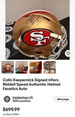 Colin Kaepernick Signed SF 49ers Riddell Speed Helmet