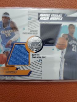 Carmelo Anthony And Hakim Warrick 1 Jersey Card