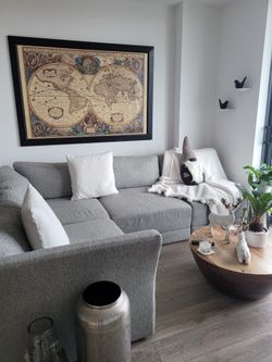 4-Piece Fabric Sectional Sofa