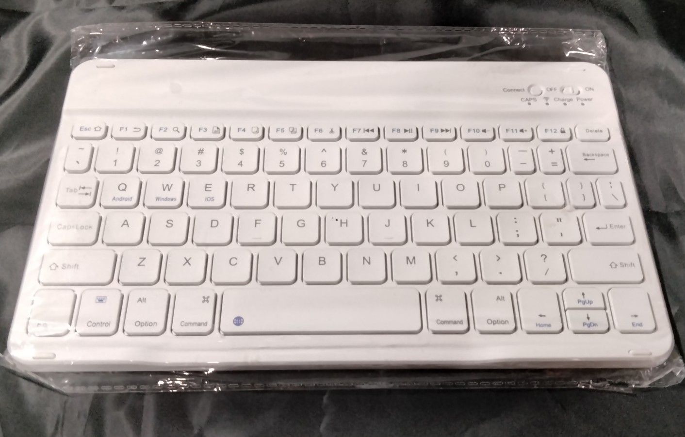 White, Ultra-Slim, Multi-Device Bluetooth Wireless Keyboard