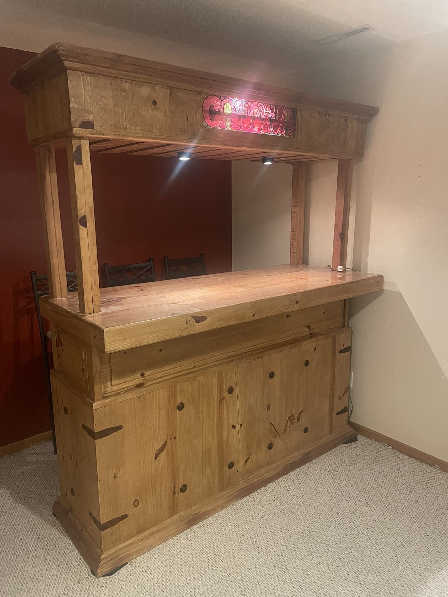 Custom Handmade Wooden Bar