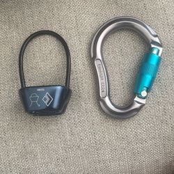 Black diamond ATC belay device and Omega Pacific Jake carabiner Climbing Gear 