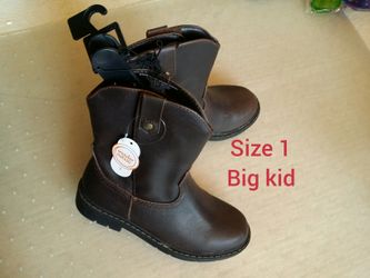 Brand new big kid boots. Size 1