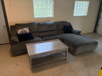 Reclining Couch and Coffee Table