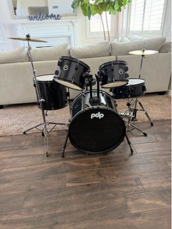 PDP drum kit with cymbals