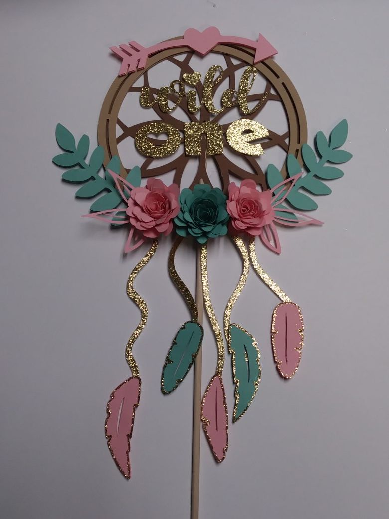 Dream catcher cake topper