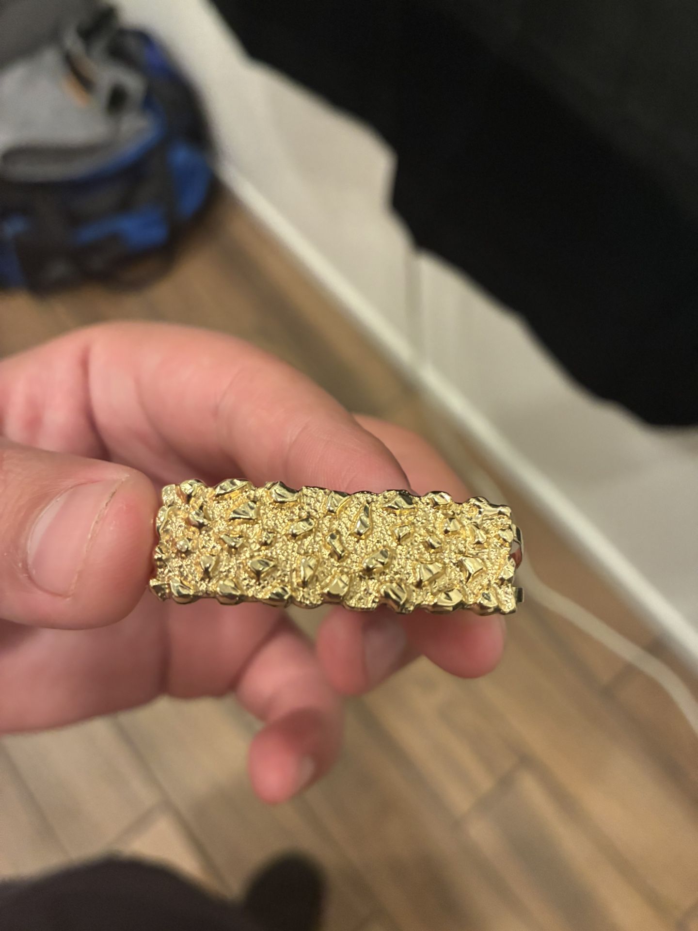 Gold “10K” Double Finger Nugget Ring