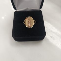 14k 2 Tone Virgin Mary Ring