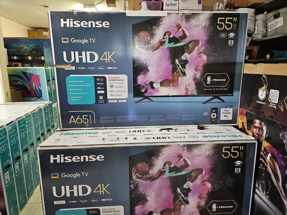 Brand NEW HISENSE 55 INCHES 4K SMART WIFI UHDTV ON SALE WITH WARRANTY 