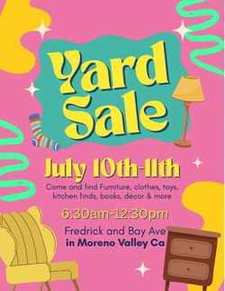 Yard sale Friday and Saturday June 10-11th