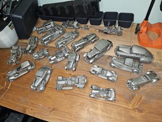 20 Cars From Danbury Mint Crafted In Pewter