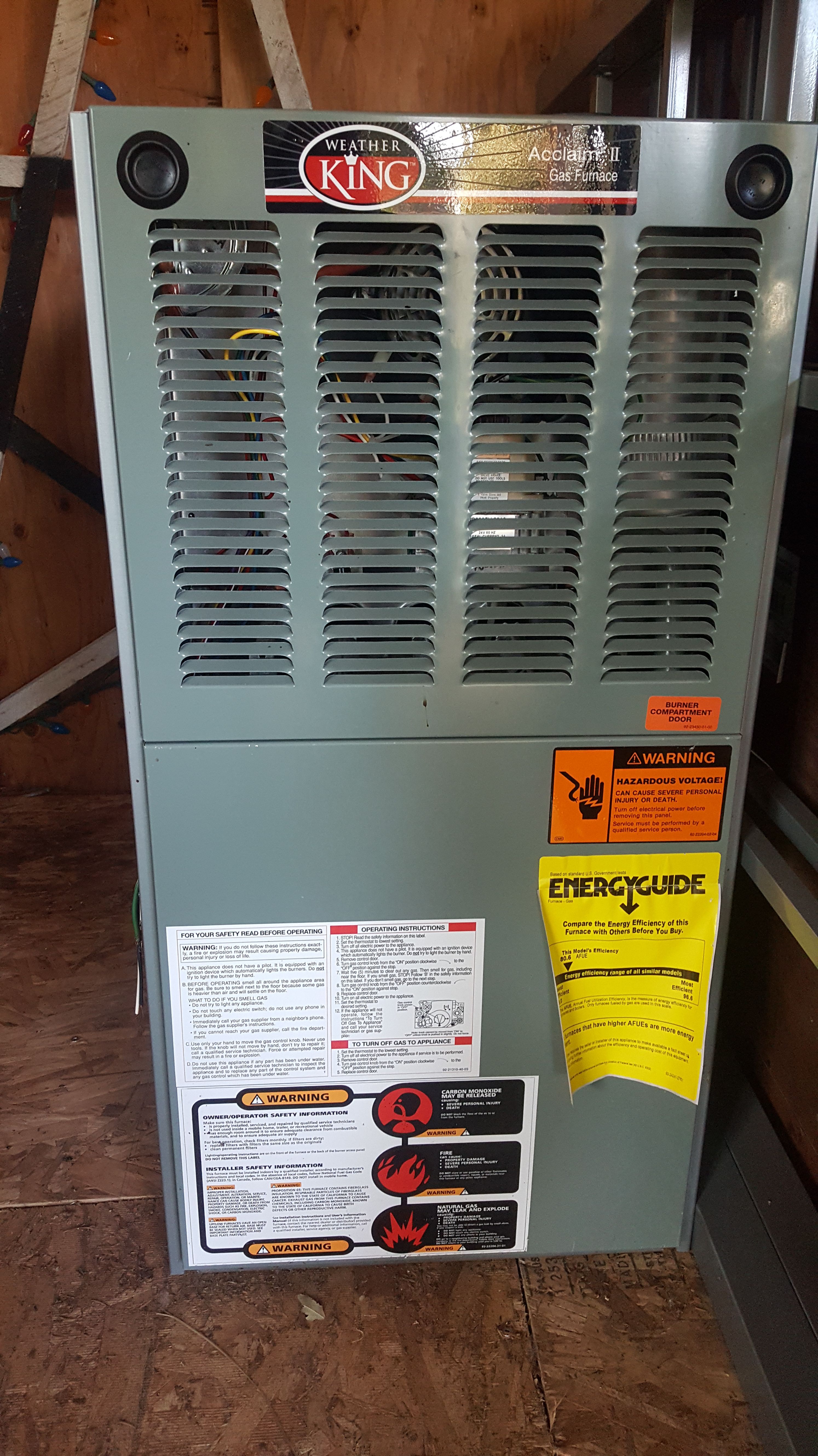 Winter King gas furnace. Never installed.