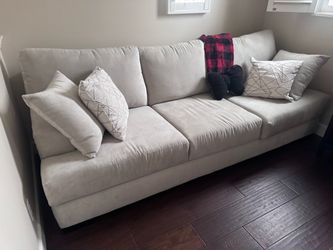 Matching Sofa Set – Light Gray Sofas (Pair) – Like New