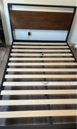 Black full size metal bed frame