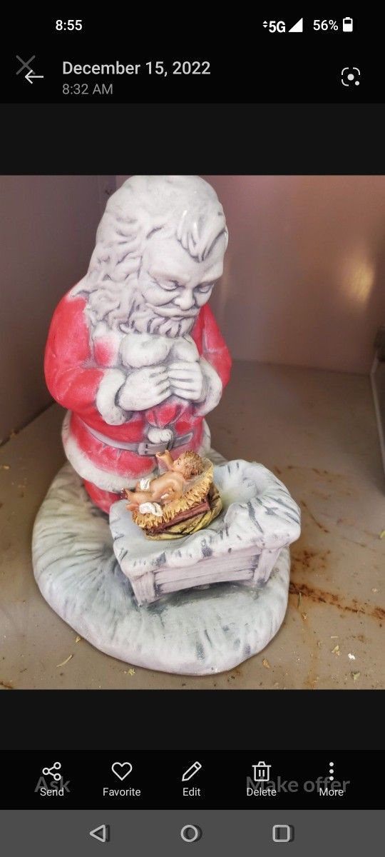 Vintage Ceramic Santa