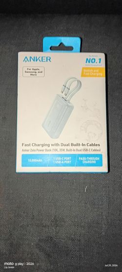 Anker Fast Lightning w Dual Built In Cables Portable Charger