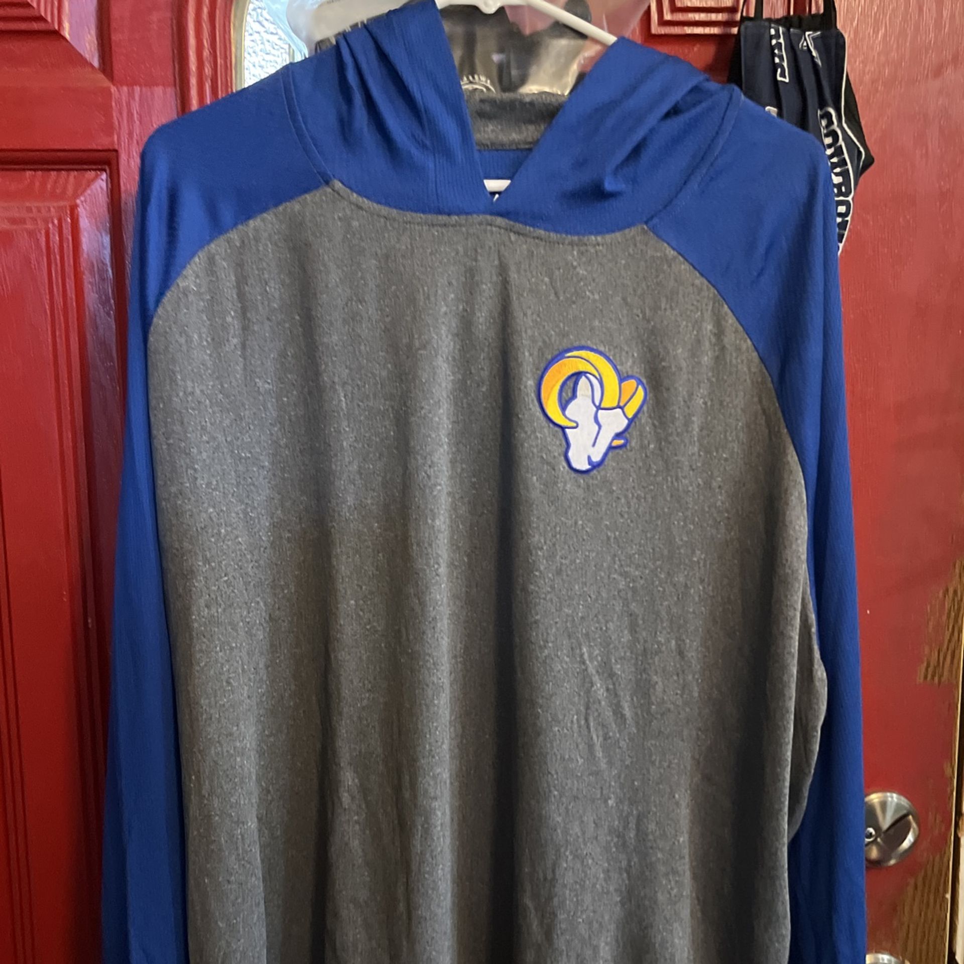 NFL Long Sleeve Rams Shirt With Hoodie