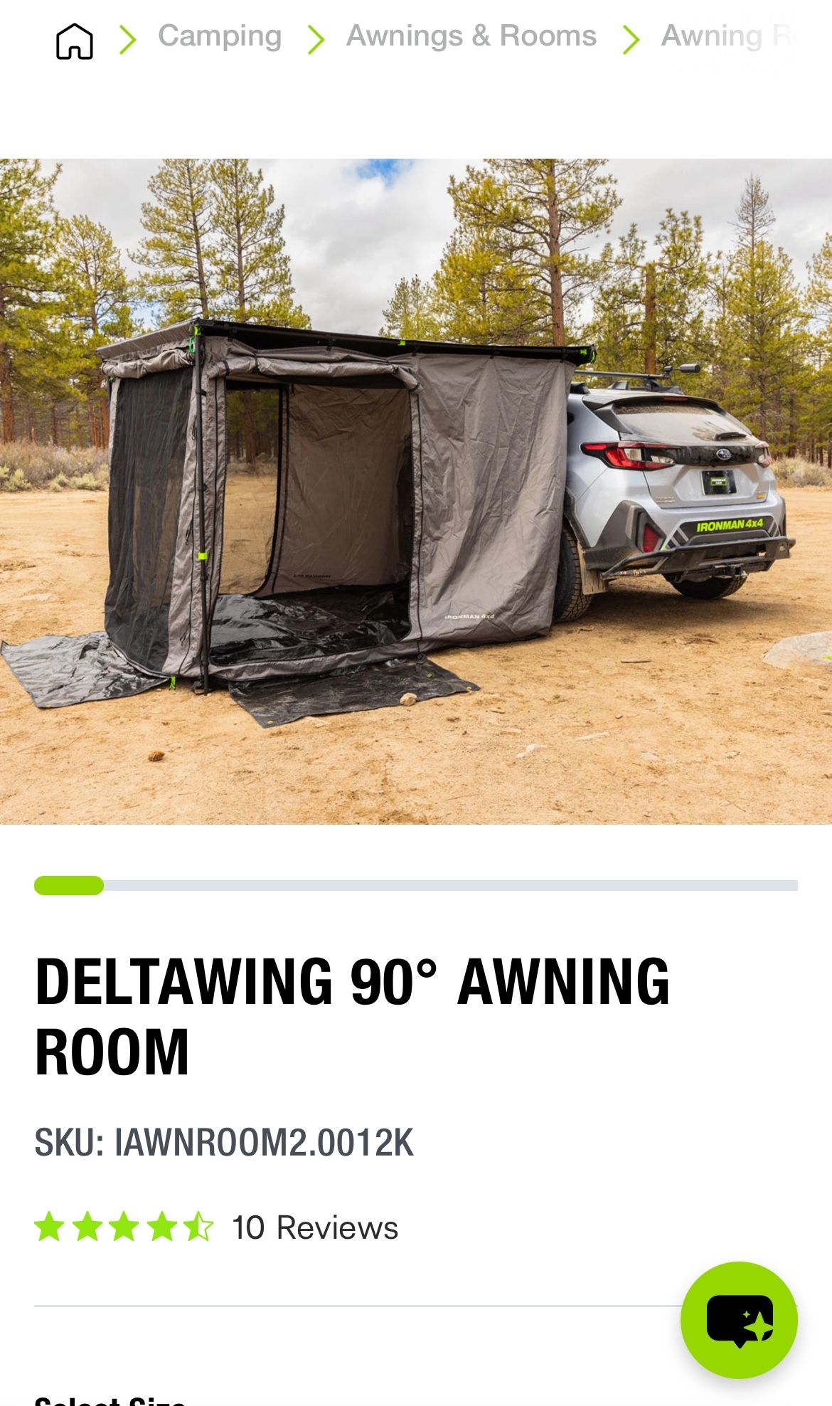 Ironman awning W/room (Brackets Included)