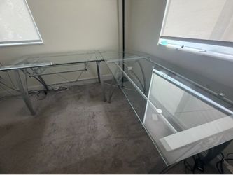 Glass L-Shaped desks