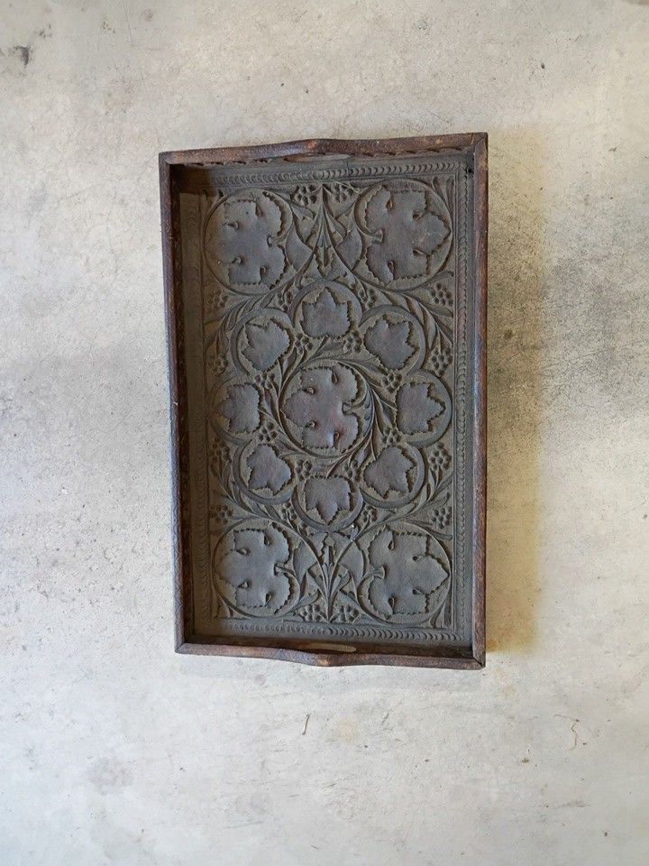 Vintage Wooden Carved Serving Platter