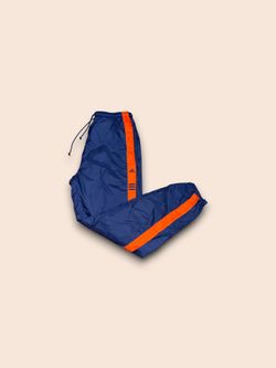 Vintage 2001 Adidas Track Pants Small Baggy Y2K Blue Orange Parachute Wind