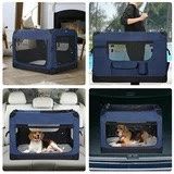 Veehoo Collapsible Dog Crates for Medium Dogs - Portable Dog Travel Crate with A Storage Bag, Soft Sided Foldable Dog Kennel for Indoor & Outdoor Use 