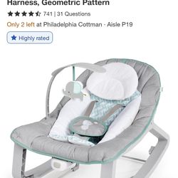 ingenuity keep cozy 3-in-1 grow with me vibrating baby bouncer - NEW