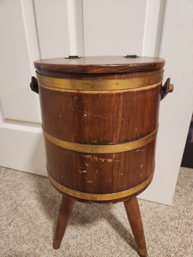 Vintage Sewing Storage Bin