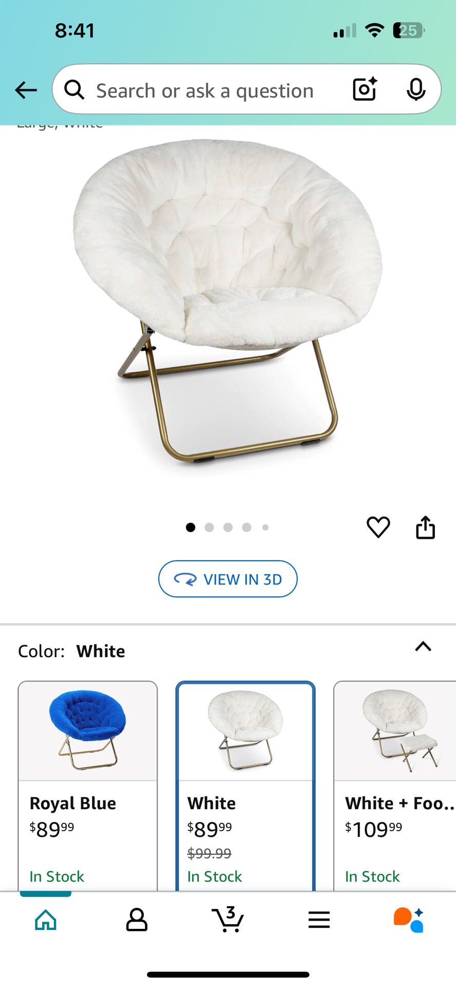 White Saucer Chair