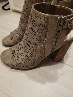 Chucky heel peep toe booties