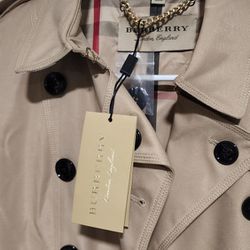 Burberry Brown  Trench Coat With Belt 