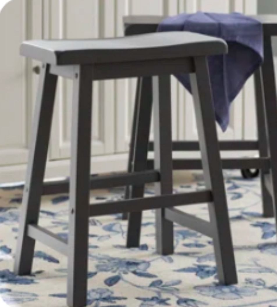 4 Solid Wood Bar Stools