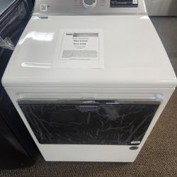 7.4 cu. ft. 240-Volt Smart Capable White Electric. Dryer with Hamper Door and Advanced Moisture Sensing