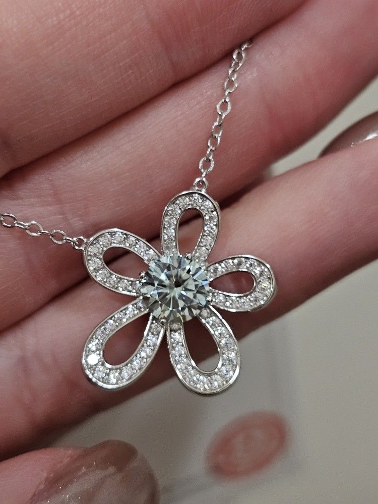 solid Sterling Silver Certified Moissanite Wedding Gift