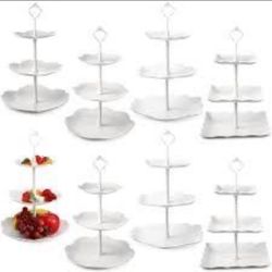 Potchen 8 Set 3 Tier Cupcake White Color 