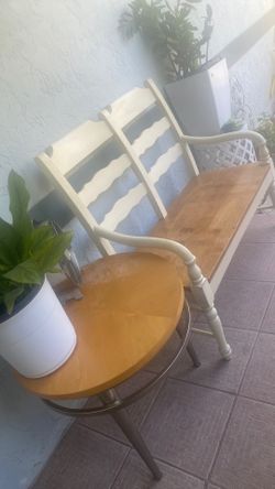 Wooden love seat