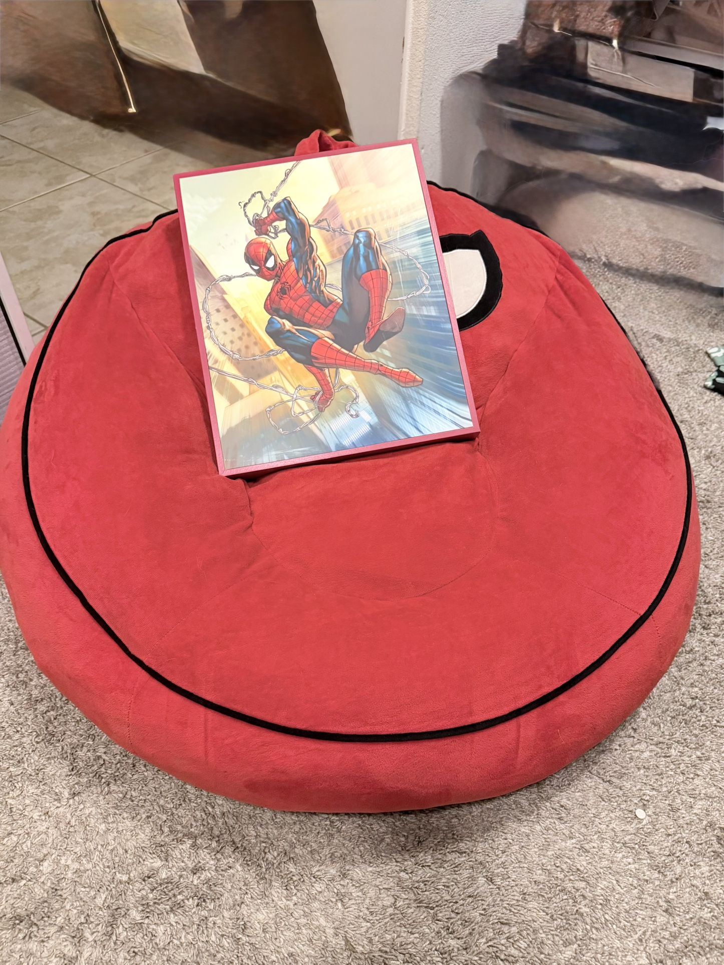 Spider-Man Chair + Wall Art Set – $60 Obo