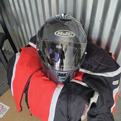 Hjc helmet comes with jacket ,